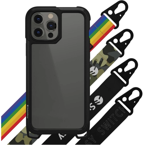 Apple iPhone 13 Pro Boyun Askılı Kompozit Tasarımlı Şok Önleyicili Switcheasy Odyssey Kapak - Rainbow