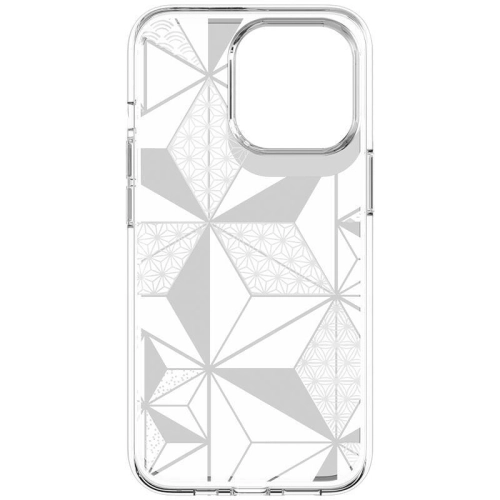 Apple iPhone 13 Pro Çift IMD Baskılı Switcheasy Artist Asanoha Kapak - Şeffaf