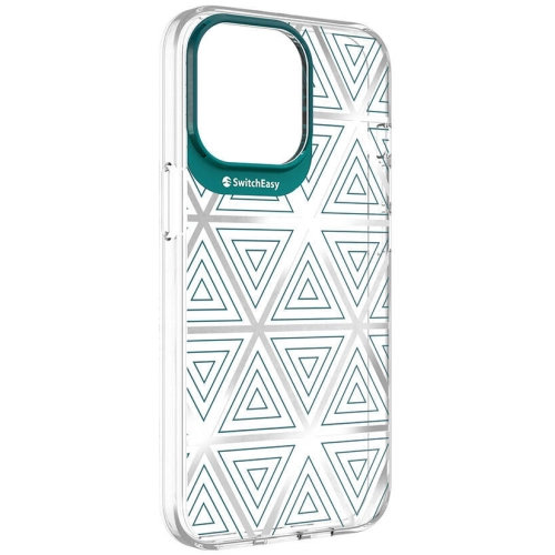 Apple iPhone 13 Pro Çift IMD Baskılı Switcheasy Artist Aurora Kapak - Yeşil