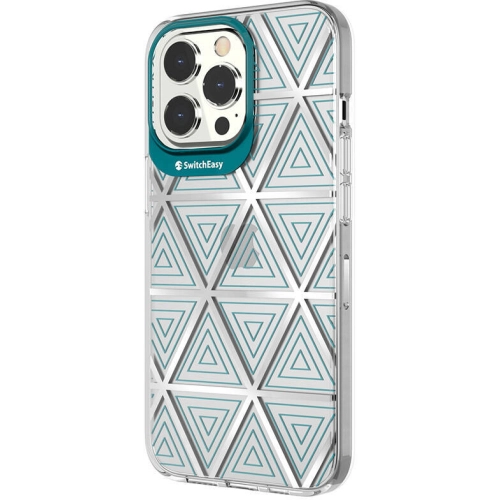 Apple iPhone 13 Pro Çift IMD Baskılı Switcheasy Artist Aurora Kapak - Yeşil