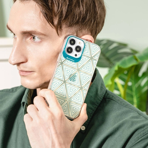 Apple iPhone 13 Pro Çift IMD Baskılı Switcheasy Artist Aurora Kapak - Yeşil