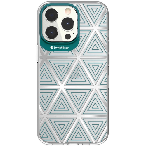 Apple iPhone 13 Pro Çift IMD Baskılı Switcheasy Artist Aurora Kapak - Yeşil