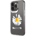 Apple iPhone 13 Pro Çift IMD Baskılı Switcheasy Artist Daisy Kapak - Şeffaf