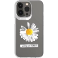 Apple iPhone 13 Pro Çift IMD Baskılı Switcheasy Artist Daisy Kapak - Şeffaf