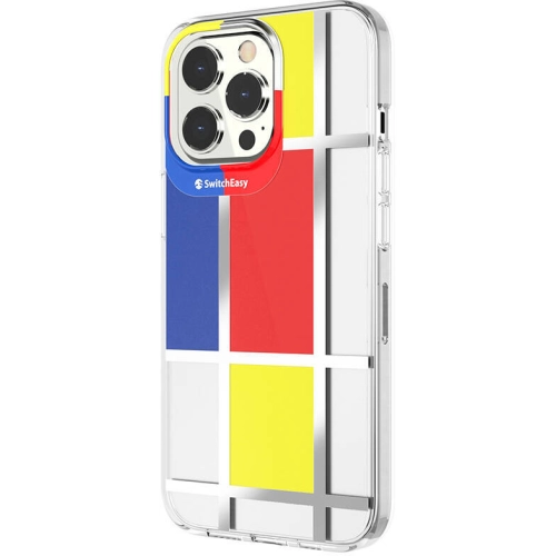 Apple iPhone 13 Pro Çift IMD Baskılı Switcheasy Artist Mondrian Kapak - Sarı