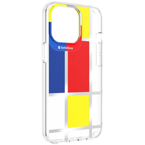 Apple iPhone 13 Pro Çift IMD Baskılı Switcheasy Artist Mondrian Kapak - Sarı