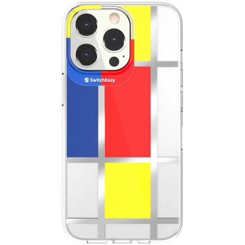 Apple iPhone 13 Pro Çift IMD Baskılı Switcheasy Artist Mondrian Kapak - Sarı