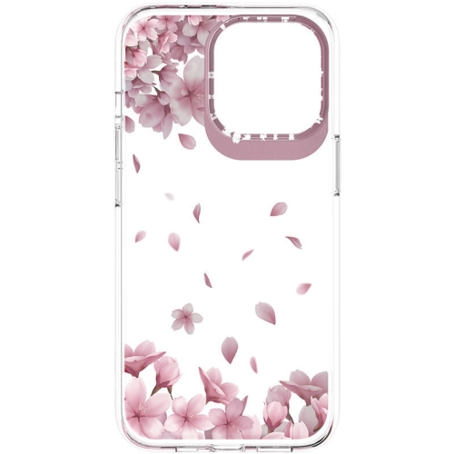 Apple iPhone 13 Pro Çift IMD Baskılı Switcheasy Artist Sakura Kapak - Pembe