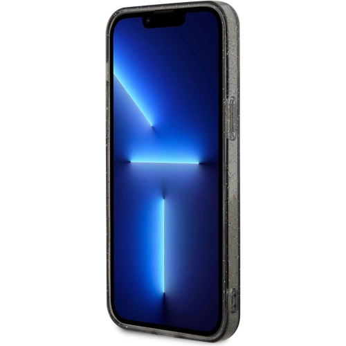 Apple iPhone 13 Pro Kılıf GUESS Magsafe Şarj Özellikli Glitter Kapak - Siyah