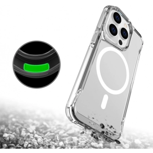 Apple iPhone 13 Pro (6.1) Kılıf MagSafe Özellikli TPU Kenarları Esnek T-Max Kapak - Şeffaf