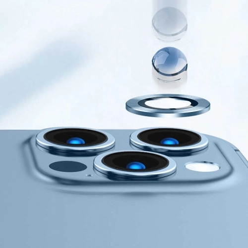 Apple iPhone 13 Pro Max (6.7) Kamera Lens Koruyucu CL-02 - Gümüş