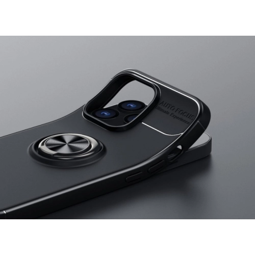 Apple iPhone 13 Pro Max (6.7) Kılıf Renkli Silikon Yüzüklü Standlı Auto Focus Ravel Kapak - Kırmızı