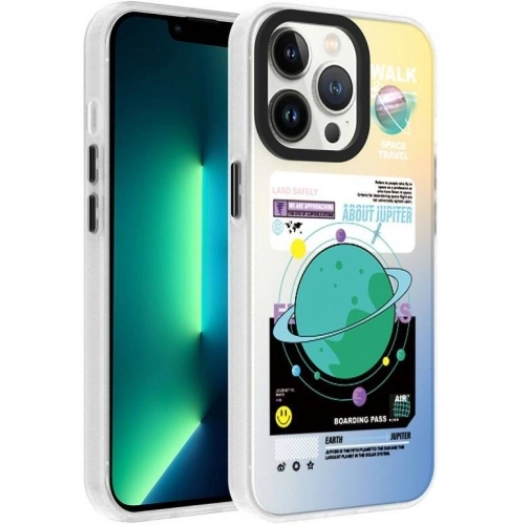 Apple iPhone 13 Pro Max (6.7) Kılıf Desenli Zore Dragon Sert Kapak - Gezegen