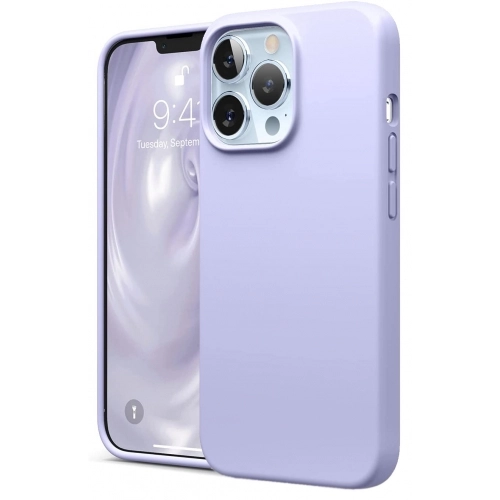 Apple iPhone 13 Pro Max (6.7) Kılıf İçi Kadife Mat Mara Lansman Silikon Kapak  - Lila