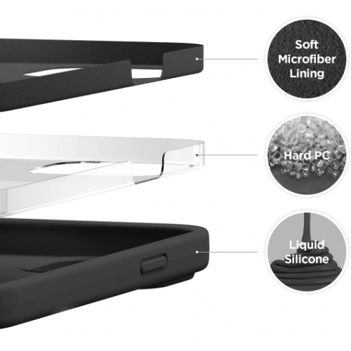 Apple iPhone 13 Pro Max (6.7) Kılıf İçi Kadife Mat Mara Lansman Silikon Kapak  - Lila