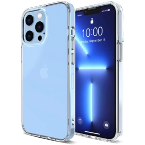 Apple iPhone 13 Pro Max (6.7) Kılıf Korumalı Kenarları Silikon Arkası Sert Coss Kapak  - Şeffaf