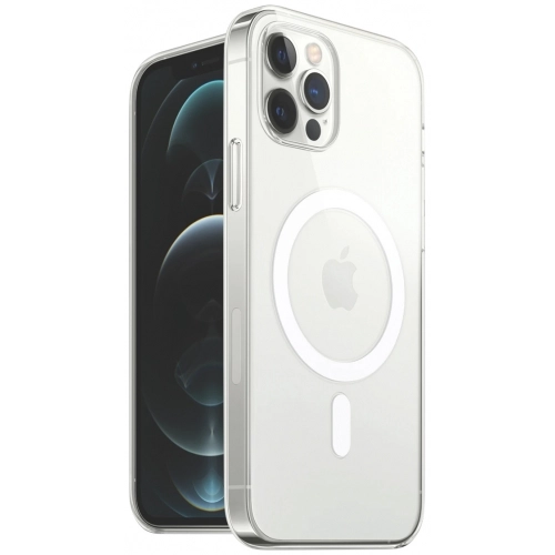 Apple iPhone 13 Pro Max (6.7) Kılıf MagSafe Wireless Şarj Kapak Köşeleri Airbag - Şeffaf