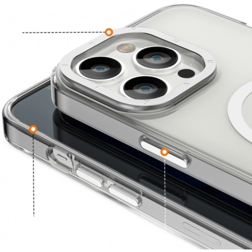 Apple iPhone 13 Pro Max (6.7) Kılıf Magsafe Şarj Özellikli Youngkit Coloured Glaze Serisi Kapak - Siyah