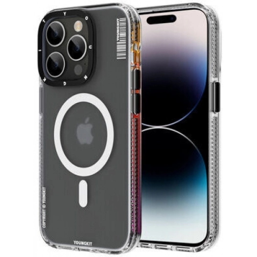 Apple iPhone 13 Pro Max (6.7) Kılıf Magsafe Şarj Özellikli Youngkit Jane Sand Serisi Kapak - Siyah
