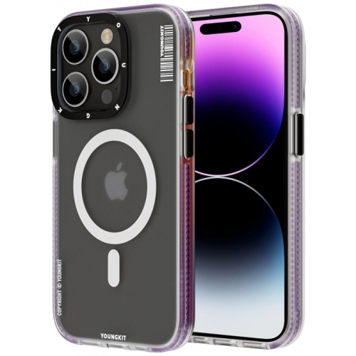 Apple iPhone 13 Pro Max (6.7) Kılıf Magsafe Şarj Özellikli Youngkit Jane Sand Serisi Kapak - Siyah