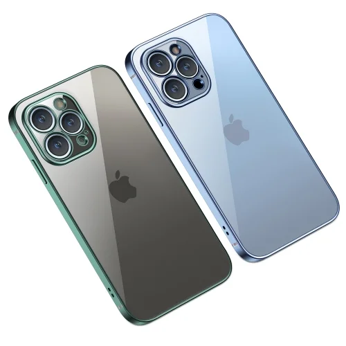 Apple iPhone 13 Pro Max (6.7) Kılıf Renkli Esnek Kamera Korumalı Silikon G-Box Kapak - Yeşil