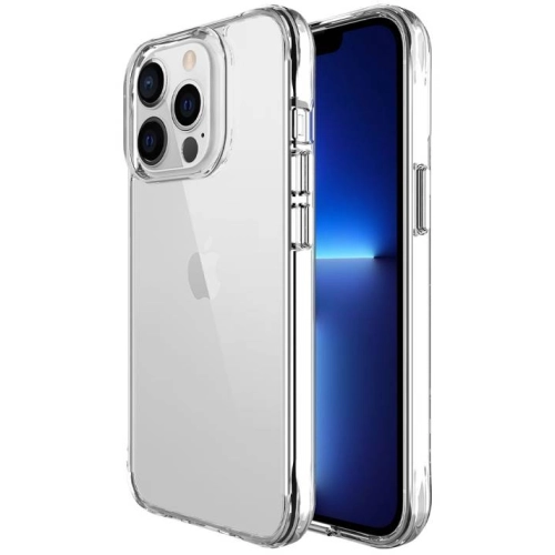 Apple iPhone 13 Pro Max (6.7) Kılıf Zore Şeffaf Ultra İnce Airbag Tasarımlı Okka Kapak - Şeffaf