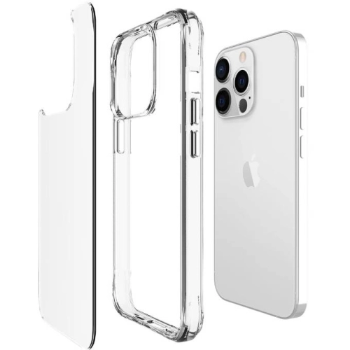 Apple iPhone 13 Pro Max (6.7) Kılıf Zore Şeffaf Ultra İnce Airbag Tasarımlı Okka Kapak - Şeffaf