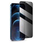 Apple iPhone 13 Pro Max (6.7) Kırılmaz Cam 5D Ekran Koruyucu Karartmalı Hayalet Cam Privacy Tam Kapatan - Siyah