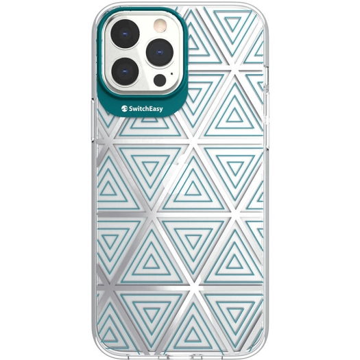 Apple iPhone 13 Pro Max Çift IMD Baskılı Switcheasy Artist Aurora Kapak - Yeşil