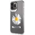 Apple iPhone 13 Pro Max Çift IMD Baskılı Switcheasy Artist Daisy Kapak - Şeffaf