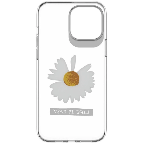 Apple iPhone 13 Pro Max Çift IMD Baskılı Switcheasy Artist Daisy Kapak - Şeffaf