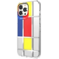 Apple iPhone 13 Pro Max Çift IMD Baskılı Switcheasy Artist Mondrian Kapak - Sarı