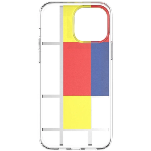 Apple iPhone 13 Pro Max Çift IMD Baskılı Switcheasy Artist Mondrian Kapak - Sarı