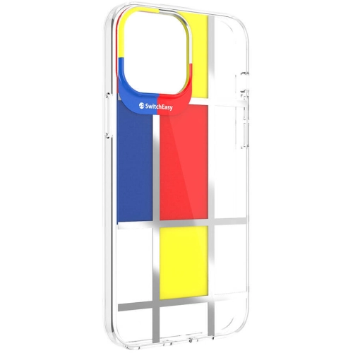 Apple iPhone 13 Pro Max Çift IMD Baskılı Switcheasy Artist Mondrian Kapak - Sarı