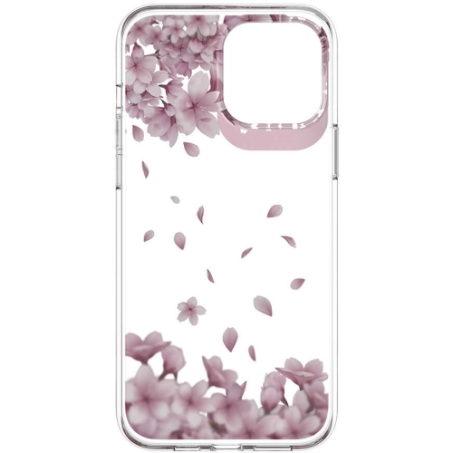 Apple iPhone 13 Pro Max Çift IMD Baskılı Switcheasy Artist Sakura Kapak - Pembe