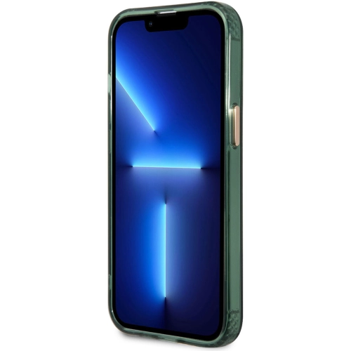 Apple iPhone 13 Pro Max Kılıf GUESS Magsafe Şarj Özellikli Airbagli Dizayn Kapak - Yeşil