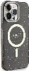 Apple iPhone 13 Pro Max Kılıf GUESS Magsafe Şarj Özellikli Glitter Kapak - Siyah