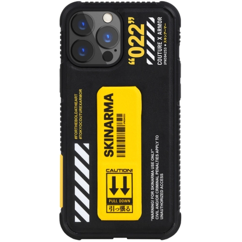 Apple iPhone 13 Pro Max Kılıf SkinArma Standlı Deri Görünümlü Shingoki Kapak - Sarı