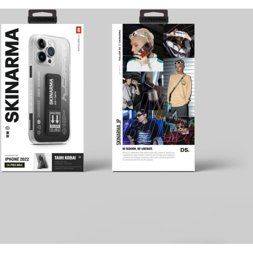 Apple iPhone 13 Pro Max Kılıf SkinArma Standlı Şeffaf Tasarımlı Taihi Kobai Kapak - Siyah