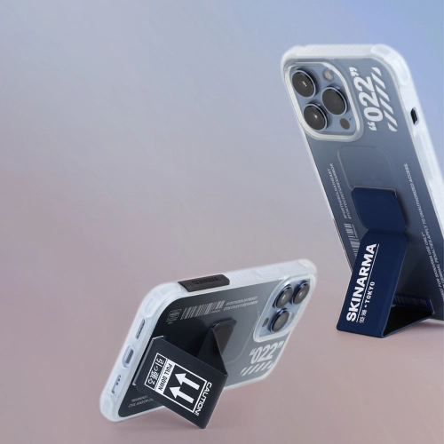 Apple iPhone 13 Pro Max Kılıf SkinArma Standlı Şeffaf Tasarımlı Taihi Kobai Kapak - Siyah