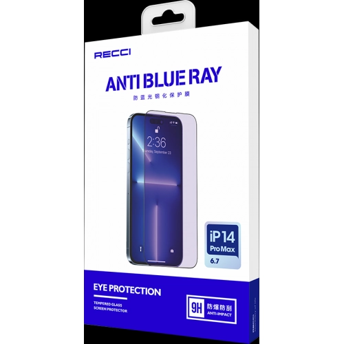 Apple iPhone 13 (6.1) Recci Anti-Blue Light Cam Ekran Koruyucu - Şeffaf