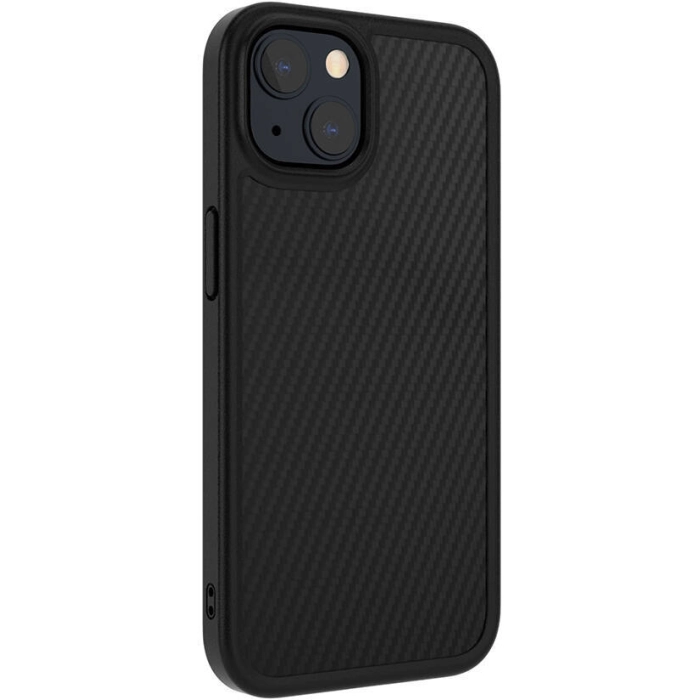 Apple iPhone 13 Ultra İnce Şok Önleyicili Switcheasy Aero Plus Kapak - Siyah Karbon