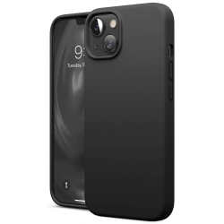 Apple iPhone 14 (6.1) Kılıf İçi Kadife Mat Mara Lansman Silikon Kapak  - Siyah