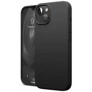 Apple iPhone 14 (6.1) Kılıf İçi Kadife Mat Mara Lansman Silikon Kapak  - Siyah