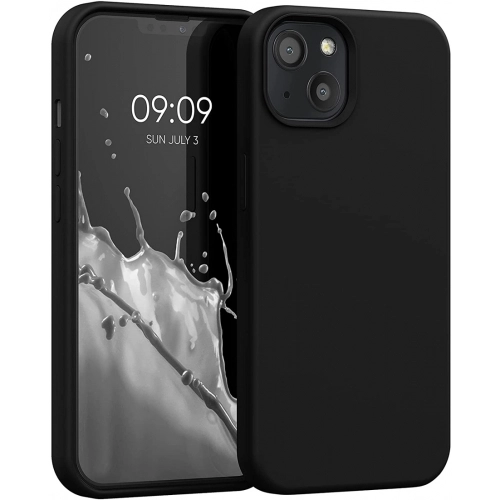 Apple iPhone 14 (6.1) Kılıf İnce Soft Mat Renkli Esnek Silikon Kapak - Siyah