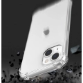 Apple iPhone 14 (6.1) Kılıf Silikon Köşe Korumalı Airbag Darbe Emici Kapak - Şeffaf