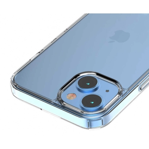 Apple iPhone 14 (6.1) Kılıf Lux Korumalı Kenarları Silikon Arkası Sert Coss Kapak - Şeffaf