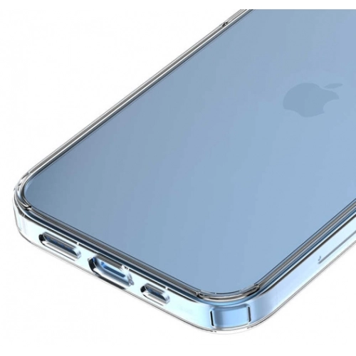 Apple iPhone 14 (6.1) Kılıf Lux Korumalı Kenarları Silikon Arkası Sert Coss Kapak  - Şeffaf