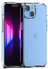 Apple iPhone 14 (6.1) Kılıf Lux Korumalı Kenarları Silikon Arkası Sert Coss Kapak  - Şeffaf