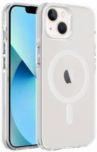 Apple iPhone 14 (6.1) Kılıf Magsafe Şarj Özellikli Buzlu Transparan C-Pro Sert Kapak - Şeffaf